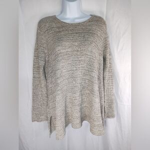 Eight Eight Eight L/S Sweater With Waffle Pattern Size M 100% Cotton